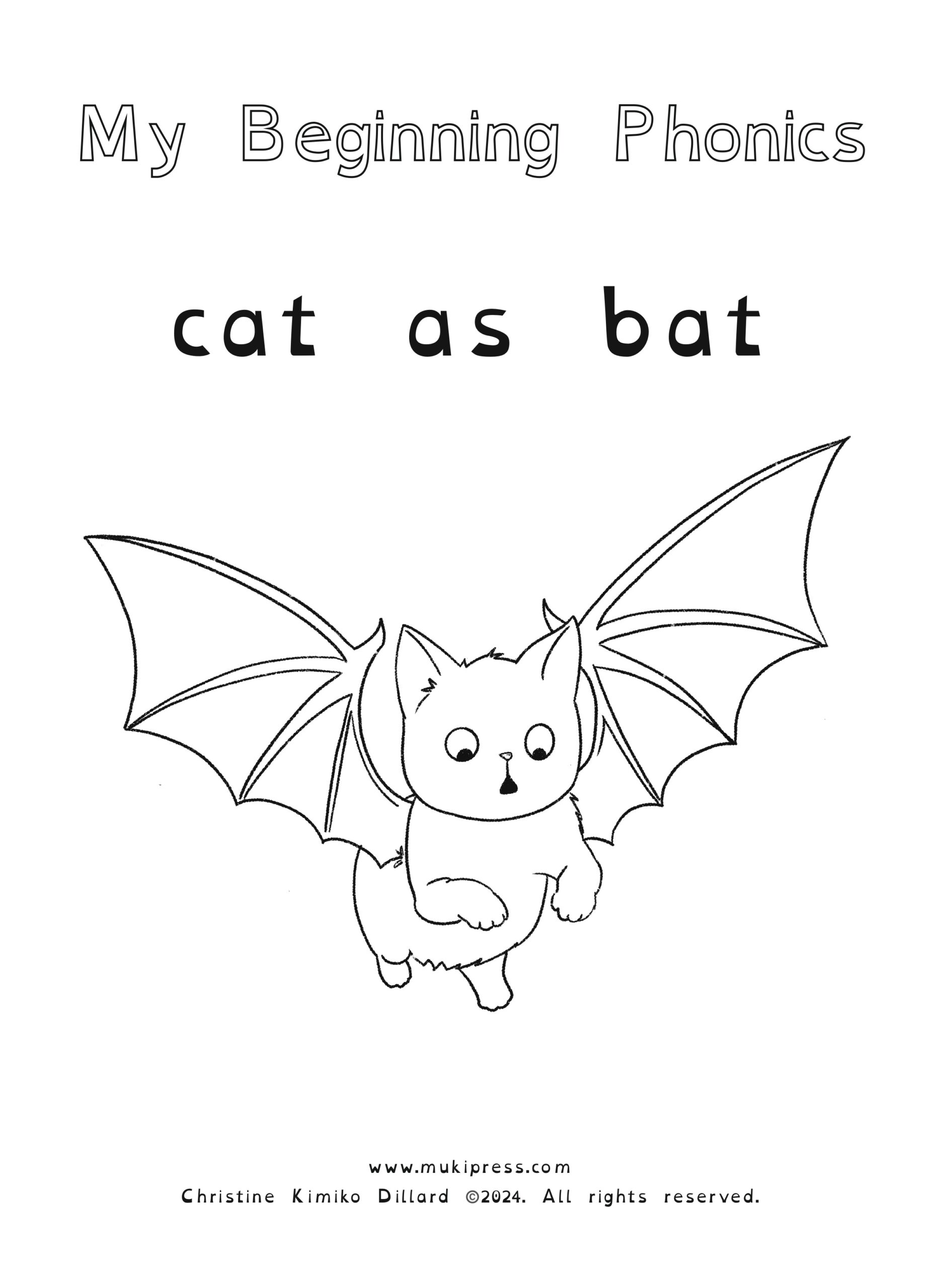 AT Word family Phonics Coloring Pages